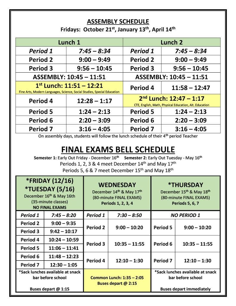 Bell Schedule / Overview